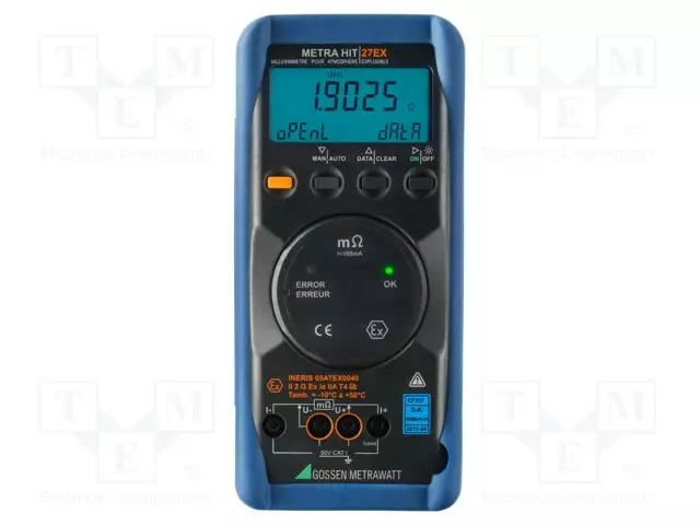 MILLIOHMIMITTARI - LCD - 4,75 NUMEROAOHM,300MOHM,3OHM,30OHM - IP54 - Milliohmimittarit - GM-M227F - 1