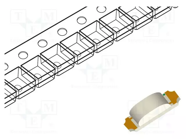 LED - SININEN - SMD - 90÷260MCD - 2,8÷3,5VDC - 3,2X1,5X1MM - 140° - 20MA - Pintaliitos LED - 598-8391-117F - 1