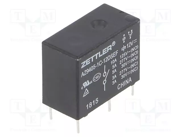 RELE - SPDT - UKELAN: 12VDC - 10A - 5A/277VAC - PCB - Pienoisreleet - AZ9405-1C-12DSEF - 1