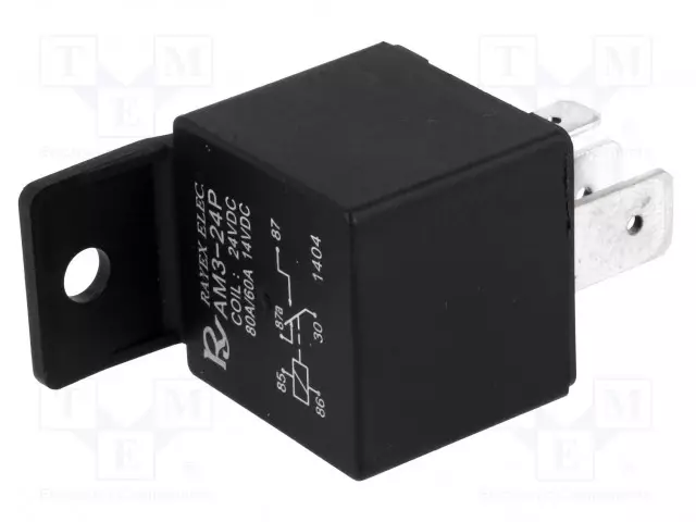 RELE - SPDT - UKELAN: 24VDC - 80A - AUTOSULAKE - AM3 - Autoreleet - AM3-24CF - 1