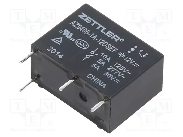 RELE - SPST-NO - UKELAN: 12VDC - 10A - 5A/277VAC - Pienoisreleet - AZ9405-1A-12DSEF - 1