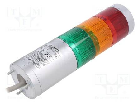 PINOTTAVA MERKKIVALO - PUNAINEN/ORANSSINKELTAINENNVÄRINEN/VIHREÄ - LED - Teollisuuden merkinantolaitteet - LR6-302WJNU-RYG - 2