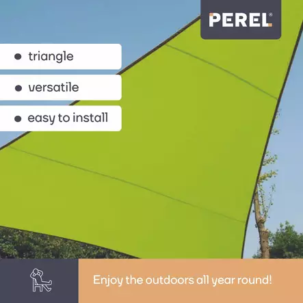 SHADE SAIL - TRIANGLE - 5 x 5 x 5 m - COLOUR: LIME GREEN - Piha ja terassikalusteet - GSS3500LG - 2