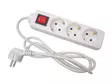 3-WAY SOCKET-OUTLET WITH SWITCH - 3m CABLE - Jatkojohdot ja -haaroittimet - EB3S-3-G - 1