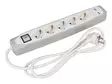 5-WAY SOCKET OUTLET WITH SWITCH - 2 USB PORTS - GREY/WHITE - SCHUKO - Jatkojohdot ja -haaroittimet - EB5CGUSB-G - 1