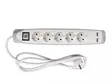 5-WAY SOCKET OUTLET WITH SWITCH - 2 USB PORTS - GREY/WHITE - SCHUKO - Jatkojohdot ja -haaroittimet - EB5CGUSB-G - 2