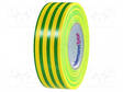 ERISTYSTEIPPI - W: 19MM - L: PAKS.: 0,15MM - PVC KALVO - Eristysteipit ja -nauhat - HTAPE-FLX-19YG - 1