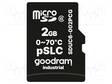 MUISTIKORTTI - TEOLLISUUS-MICROSD,PSLC - CLASS 6 - 2GB - 0÷70°C - Muistikortit - SDUC6-002PCG - 2