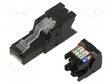 LIITIN: RJ45 - PISTOKE - PIN: 8 - CAT: 6A - SUOJATTU - 8P8C - 26AWG÷22AWG - RJ liittimet - FP6X88MTG - 1