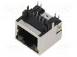 LIITIN: RJ45 - PISTORASIA - PIN: 8 - SUOJATTU,LED DIODIN KANSSA - 8P8C - RJ liittimet - MTJ-88ARX1-FSM-LG - 1