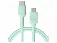 KAAPELI - USB 2.0 - USB C PISTOKE,MOLEMMIN PUOLIN - 1,2M - VIHREÄ - USB kaapelit ja adapterit - GC-KABGC100PF120MG - 1