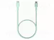 KAAPELI - USB 2.0 - USB C PISTOKE,MOLEMMIN PUOLIN - 1,2M - VIHREÄ - USB kaapelit ja adapterit - GC-KABGC100PS120MG - 2