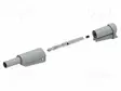 LABORATORY CONNECTOR: 4MM BANANA - PLUG - 36A - GREY - INSULATED - Banaaniliittimet 4mm - PJP1076-G - 2