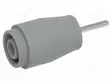 LABORATORY CONNECTOR: 4MM BANANA - SOCKET - 25A - GREY - INSULATED - Banaanijatkoliittimet - PJP3243PCB-G - 1