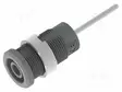 LABORATORY CONNECTOR: 4MM BANANA - SOCKET - GREY - NICKEL PLATED - Banaanijatkoliittimet - PJP3269-C-G - 2