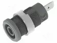 LABORATORY CONNECTOR: 4MM BANANA - SOCKET - GREY - FASTON TERMINAL - Banaanijatkoliittimet - PJP3274-C-G - 2