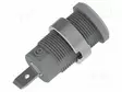 LABORATORY CONNECTOR: 4MM BANANA - SOCKET - GREY - FASTON TERMINAL - Banaanijatkoliittimet - PJP3274-C-G - 1