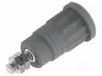 LABORATORY CONNECTOR: 4MM BANANA - SOCKET - 36A - GREY - M4 - INSULATED - Banaanijatkoliittimet - PJP3285-G - 1
