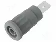 LABORATORY CONNECTOR: 4MM BANANA - SOCKET - 36A - GREY - INSULATED - Banaanijatkoliittimet - PJP3286-G - 2