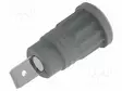 LABORATORY CONNECTOR: 4MM BANANA - SOCKET - 36A - GREY - INSULATED - Banaanijatkoliittimet - PJP3286-G - 1