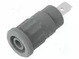 LABORATORY CONNECTOR: 4MM BANANA - SOCKET - 36A - GREY - INSULATED - Banaanijatkoliittimet - PJP3294-G - 2