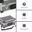 ALUMINIUM TOOL CASE 330 x 230 x 150mm - GREY - Alumiinisalkut - 1821-G - 4