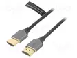 KAAPELI - HDMI-PISTOKE,MOLEMMIN PUOLIN - PVC - HDMI 2.0 - 1,5M - 34AWG - HDMI, DVI, DisplayPort johdot - ALEHG - 1