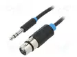 KAAPELI - JACK 6,3 MM 3PIN PISTOKE,XLR NAARAS 3PIN - 1,5M - MUSTA - Muut audio-videokaapelit - BBEBG - 1