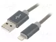 KAAPELI - CABLEXPERT - USB 2.0 - 2M - HARMAA - 480MBPS - METALLI - USB kaapelit ja adapterit - CC-USB2S-AMLM-2BG - 1