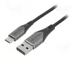 KAAPELI - USB 2.0 - USB A PISTOKE,USB C PISTOKE - NIKKELÖITY - 1,5M - USB kaapelit ja adapterit - CODHG - 1