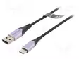KAAPELI - USB 2.0 - USB A PISTOKE,USB C PISTOKE - NIKKELÖITY - 1,5M - USB kaapelit ja adapterit - CODVG - 1