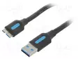 KAAPELI - USB 3.0 - USB A PISTOKE,USB B MIKROPISTOKE - NIKKELÖITY - USB kaapelit ja adapterit - COPBG - 1