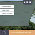 SHADE SAIL - RECTANGULAR - 2 x 3 m - COLOUR: GREEN GREY - Piha ja terassikalusteet - GSS4320GG - 2