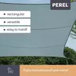 SHADE SAIL - RECTANGULAR - 2 x 3 m - COLOUR: LIGHT SLATE GREY - Piha ja terassikalusteet - GSS4320BG - 2