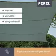 SHADE SAIL - SQUARE - 5 x 5 m - COLOUR: GREEN GREY - Piha ja terassikalusteet - GSS4500GG - 2