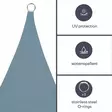 SHADE SAIL - TRIANGLE - 3.6 x 3.6 x 3.6 m - COLOUR: LIGHT SLATE GREY - Piha ja terassikalusteet - GSS3360BG - 4