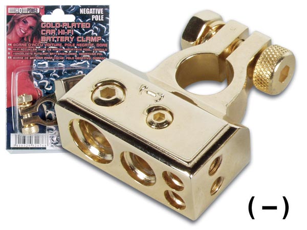 AUTO HI-FI AKKULIITIN NEGATIIVINEN NAPA KULLATTU - Auto hi-fi sulakkeet - CHA005-NEG - 1