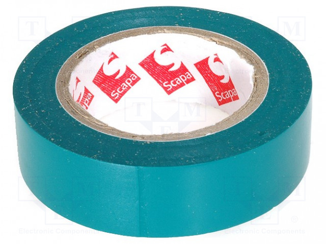 ERISTYSTEIPPI - W: 15MM - L: PAKS.: 0,13MM - VIHREÄ - 180% - Eristysteipit ja -nauhat - SCAPA-2702-15G - 1