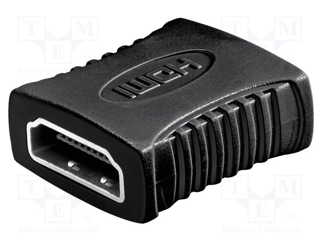 HDMI ADAPTERI -PISTORASIA,MOLEMMIN PUOLIN - MUSTA - HDMI, DVI, DisplayPort johdot - HDMIFF-G - 1