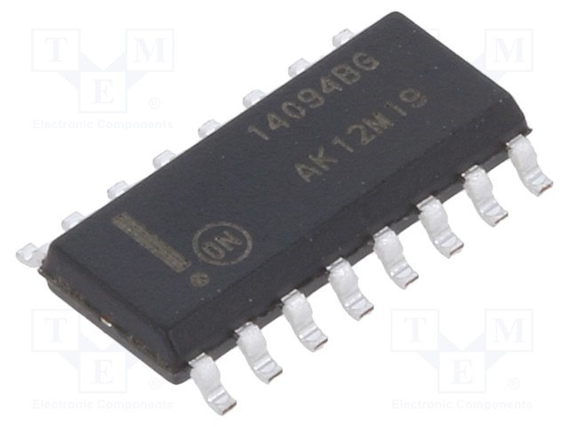 IC: DIGITAALINEN - 8BIT,SIIRRÄ JA TALLENNA - CH: 1 - CMOS - SMD - SO16 - Siirtorekisterit - MC14094BDG - 1