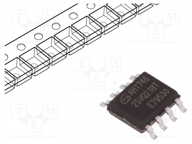 IC: FLASH MUISTI - 2MBFLASH - QUAD I/O,SPI - 104MHZ - 2,3÷3,6V - SOP8 - FLASH sarjaliitet. muistit - mikropiirit - GD25VQ21BTIG - 1