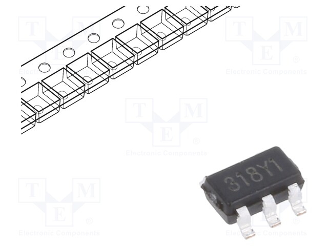 IC: KOMPARAATTORI - PIENTEHO - CMP: 1 - 1,3US - SMT - SOT25 - RULLA,TEIPPI - Operaatiovahvistimet - SMD - TS331CX5-RFG - 1