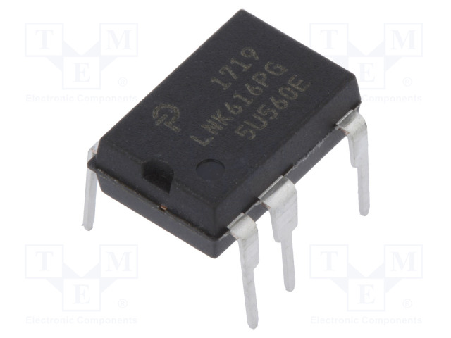 IC: PMIC - AC/DC SWITCHER,SMPS-OHJAIN - TULOJÄNNITE 85÷265V - DIP-8C - Jännitesäätimet - DC/DC piirit - LNK616PG - 1