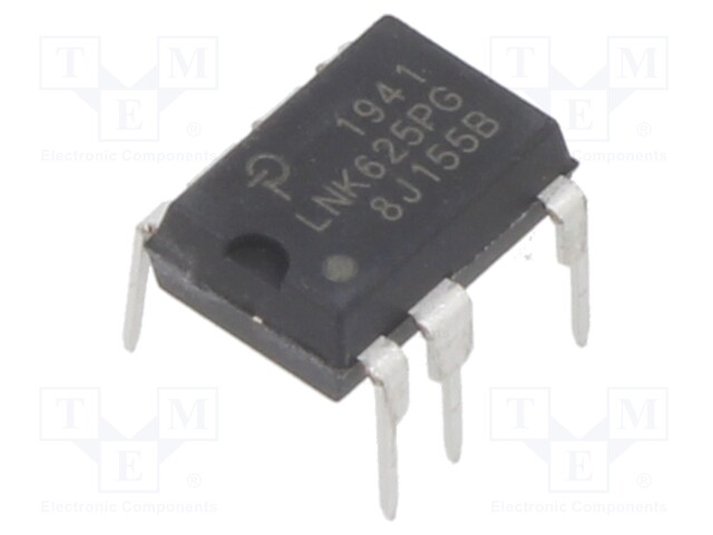 IC: PMIC - AC/DC SWITCHER,SMPS-OHJAIN - TULOJÄNNITE 85÷265V - DIP-8C - Jännitesäätimet - DC/DC piirit - LNK625PG - 1