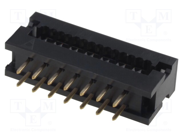 LIITIN: IDC - PIN: 14 - KULMA - 3A - 250V - IDC,THT - - 2,54MM - IDC liittimet - FTR-14-SG - 1