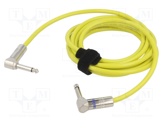 KAAPELI - JACK 6,3 MM 2PIN KULMAPISTOKE,MOLEMMIN PUOLIN - 3M - Muut audio-videokaapelit - TAS-TK113PSF-G - 1
