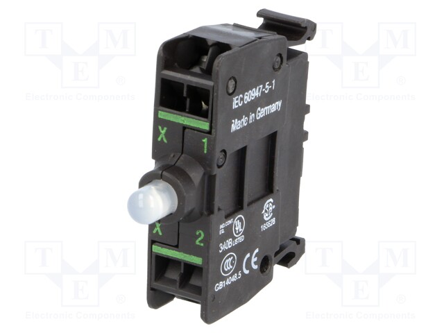 LED MERKKIVALORUNKO - 22MM - RMQ-TITAN - VALAISTUS: LED - 12÷30VAC - Taulukytkimien lisävarusteet - M22-CLEDC-G - 1