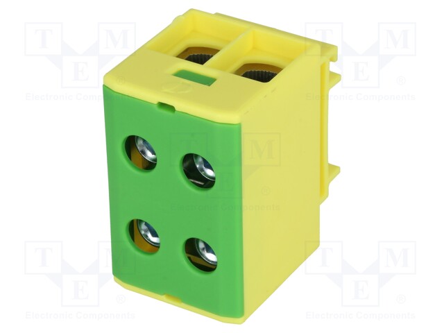 LIITIN: KISKO-320A - 690V - RUUVI TERMINAALI - KELTA-VIHREÄ - W: 30MM - Kiskoliittimet - T022050.YG - 1