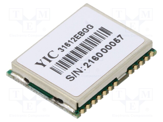 MODUULI: GPS/BEIDOU/GALILEO/QZSS - ±2,5M - GPS - -165DBM - 2,8÷4,3VDC - GNSS (GPS) moduulit - YIC31612EBGG - 1