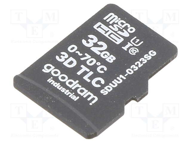 MUISTIKORTTI - TEOLLISUUS-3D TLC,MICROSD - UHS I U1 - 32GB - 0÷70°C - Muistikortit - SDUU1-0323SG - 1